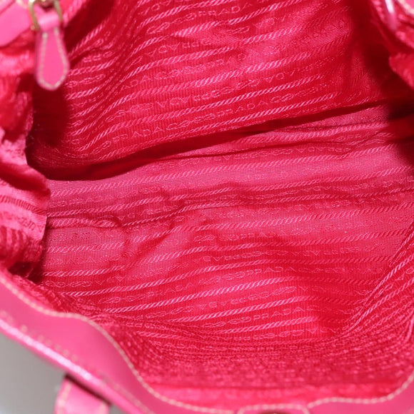 PRADA Tote Bag Nylon 2way Pink Gold Auth BA5588