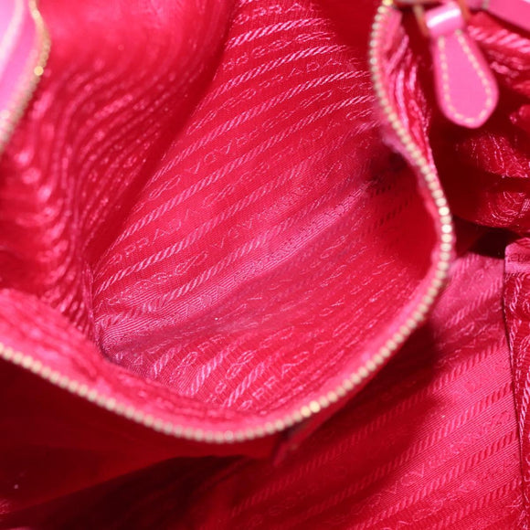 PRADA Tote Bag Nylon 2way Pink Gold Auth BA5588