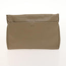 Christian Dior Honeycomb Canvas Clutch Bag Leather 2Set Beige Black Auth BA5589-11