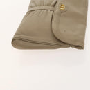 Christian Dior Honeycomb Canvas Clutch Bag Leather 2Set Beige Black Auth BA5589-12