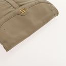 Christian Dior Honeycomb Canvas Clutch Bag Leather 2Set Beige Black Auth BA5589-13