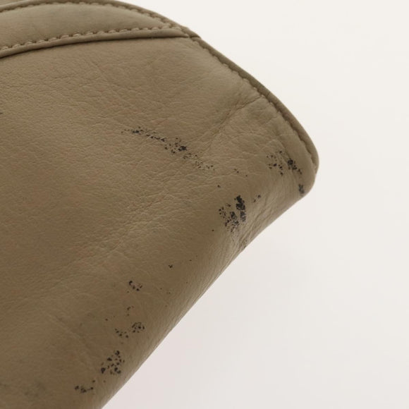 Christian Dior Honeycomb Canvas Clutch Bag Leather 2Set Beige Black Auth BA5589