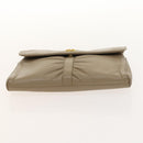 Christian Dior Honeycomb Canvas Clutch Bag Leather 2Set Beige Black Auth BA5589-15