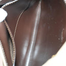 Christian Dior Honeycomb Canvas Clutch Bag Leather 2Set Beige Black Auth BA5589-17