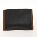 Christian Dior Honeycomb Canvas Clutch Bag Leather 2Set Beige Black Auth BA5589-3