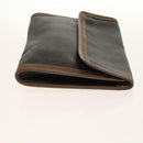 Christian Dior Honeycomb Canvas Clutch Bag Leather 2Set Beige Black Auth BA5589-4