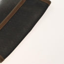 Christian Dior Honeycomb Canvas Clutch Bag Leather 2Set Beige Black Auth BA5589-5