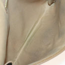 Christian Dior Honeycomb Canvas Clutch Bag Leather 2Set Beige Black Auth BA5589-8