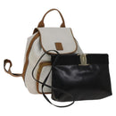 BALLY Ferragamo Shoulder Bag PVC Leather 2Set White Black Auth BA5590-1