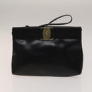 BALLY Ferragamo Shoulder Bag PVC Leather 2Set White Black Auth BA5590-11