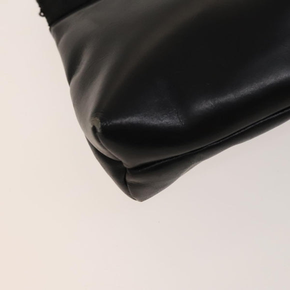 BALLY Ferragamo Shoulder Bag PVC Leather 2Set White Black Auth BA5590