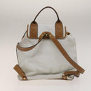 BALLY Ferragamo Shoulder Bag PVC Leather 2Set White Black Auth BA5590-3