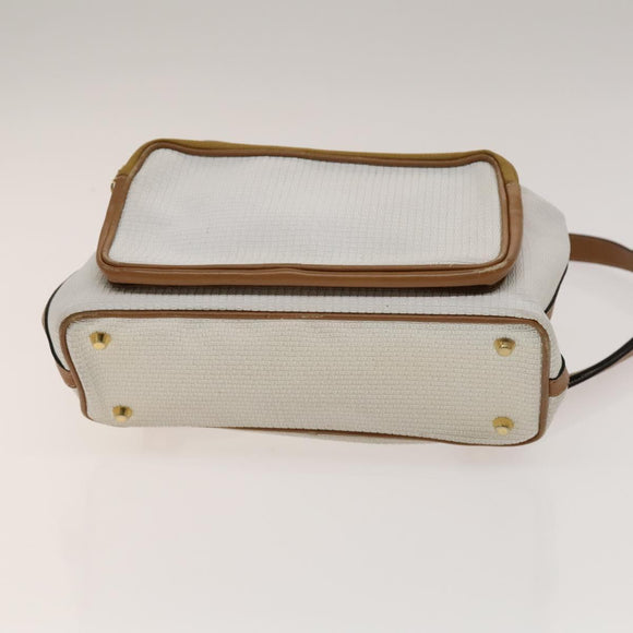 BALLY Ferragamo Shoulder Bag PVC Leather 2Set White Black Auth BA5590