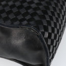 BALLY Hand Bag Leather Black Gold Auth BA5593-14