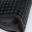 BALLY Hand Bag Leather Black Gold Auth BA5593-16