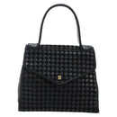 BALLY Hand Bag Leather Black Gold Auth BA5593-13