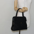 BALLY Handtas Leer Zwart Goud Auth BA5593-21