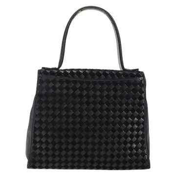 BALLY Hand Bag Leather Black Gold Auth BA5593 - 0