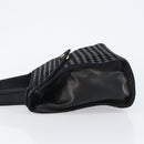 BALLY Hand Bag Leather Black Gold Auth BA5593-4