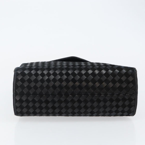 BALLY Handtas Leer Zwart Goud Auth BA5593