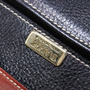 BALLY Shoulder Bag Leather Black Gold Auth BA5594-18