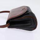 BALLY Shoulder Bag Leather Black Gold Auth BA5594-3