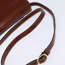 BALLY Shoulder Bag Leather Black Gold Auth BA5594-7