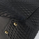 BALLY Hand Bag Leather Black Gold Auth BA5595-9