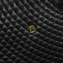 BALLY Hand Bag Leather Black Gold Auth BA5595-17