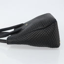 BALLY Hand Bag Leather Black Gold Auth BA5595-4