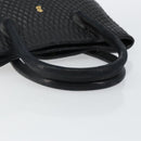 BALLY Hand Bag Leather Black Gold Auth BA5595-7