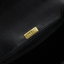 BALLY Hand Bag Leather Black Gold Auth BA5596-16