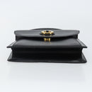 BALLY Hand Bag Leather Black Gold Auth BA5596-9