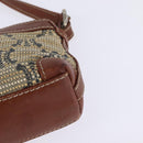 CELINE Paris Macadam Canvas Shoulder Bag Beige Auth BA5599-16