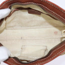 CELINE Paris Macadam Canvas Shoulder Bag Beige Auth BA5599-10