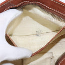 CELINE Paris Macadam Canvas Shoulder Bag Beige Auth BA5599-11