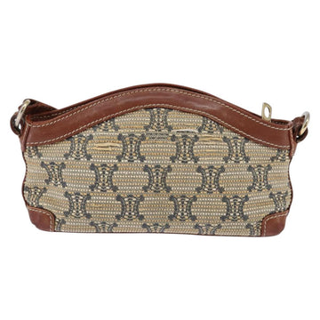 CELINE Paris Macadam Canvas Shoulder Bag Beige Auth BA5599 - 0