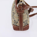 CELINE Paris Macadam Canvas Shoulder Bag Beige Auth BA5599-3