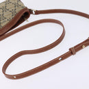 CELINE Paris Macadam Canvas Shoulder Bag Beige Auth BA5599-7