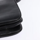 CELINE Shoulder Bag Leather Black Gold Auth BA5600-16