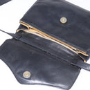 CELINE Shoulder Bag Leather Black Gold Auth BA5600-10