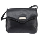 CELINE Shoulder Bag Leather Black Gold Auth BA5600-13