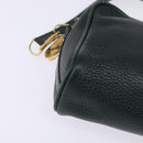 GUCCI Shoulder Bag Leather Green Gold Auth BA5602-10