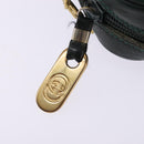 GUCCI Shoulder Bag Leather Green Gold Auth BA5602-14