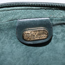 GUCCI Shoulder Bag Leather Green Gold Auth BA5602-15