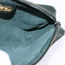 GUCCI Shoulder Bag Leather Green Gold Auth BA5602-17