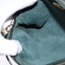 GUCCI Shoulder Bag Leather Green Gold Auth BA5602-18