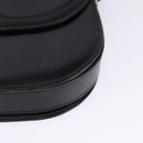 Christian Dior Shoulder Bag Leather Black Gold Auth BA5604-11