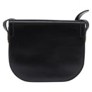Christian Dior Shoulder Bag Leather Black Gold Auth BA5604-3