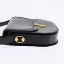 Christian Dior Shoulder Bag Leather Black Gold Auth BA5604-4